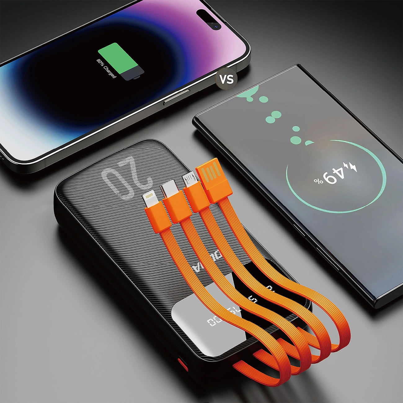 Ekstern Batteri Dudao K6Pro+, 20000mAh, 10W, 1 x Lightning - 1 x microUSB - 1 x USB-A - 1 x USB-C, Svart