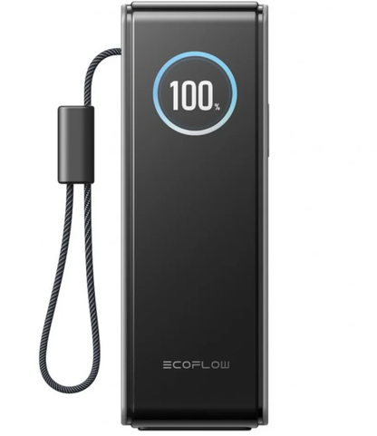 Ekstern batteri EcoFlow Rapid, 25000mAh, 170W, QC + PD, 1 x USB-A - 3 x USB-C, Grå