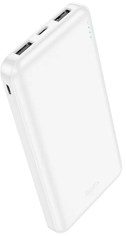 Ekstern batteri HOCO J100, 10000mAh, 10W, 2 x USB-A, Hvit