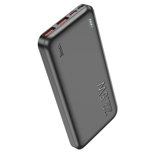 Ekstern Batteri HOCO J101, 10000mAh, 22.5W, QC + PD, 1 x USB-C - 2 x USB-A, Svart