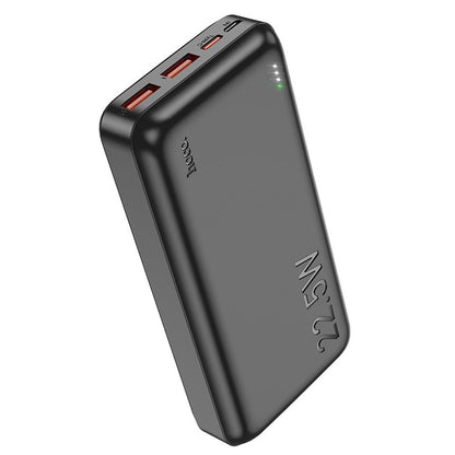 Ekstern Batteri HOCO J101A, 20000mAh, 22.5W, QC + PD, 1 x USB-C - 2 x USB-A, Svart