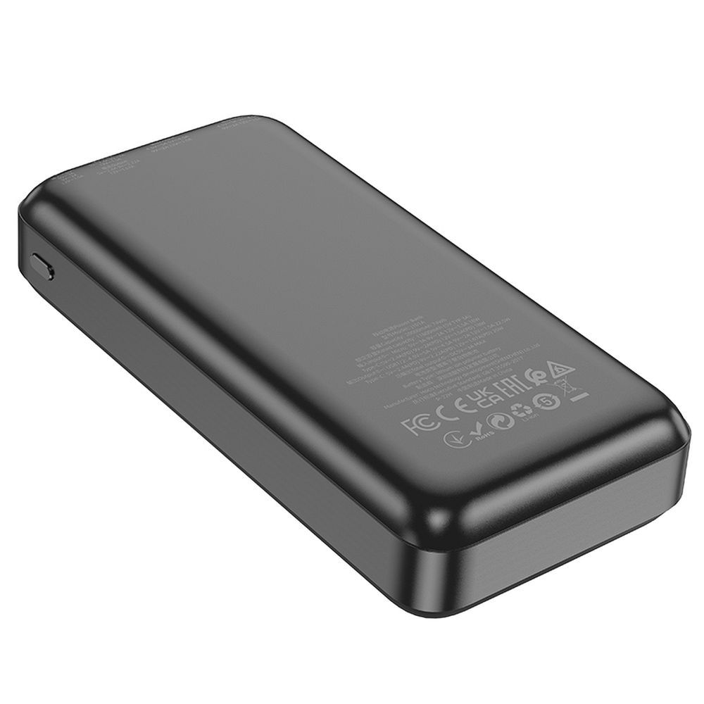 Ekstern Batteri HOCO J101A, 20000mAh, 22.5W, QC + PD, 1 x USB-C - 2 x USB-A, Svart