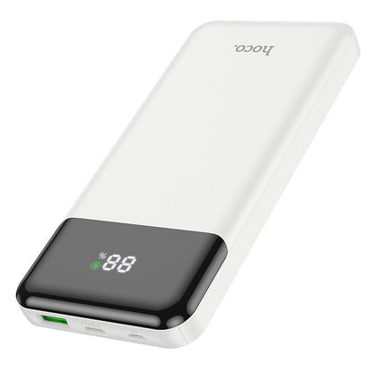 Ekstern Batteri HOCO J102, 10000mAh, 20W, QC + PD, 1 x USB-A - 1 x USB-C, Hvit