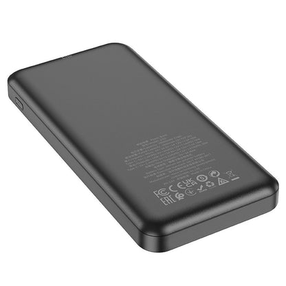Ekstern batteri HOCO J102, 10000mAh, 20W, QC + PD, 1 x USB-A - 1 x USB-C, Svart