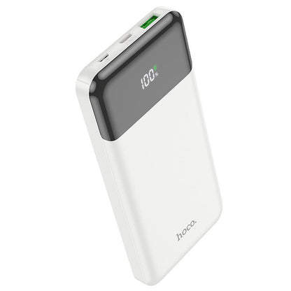 Ekstern Batteri HOCO J102, 10000mAh, 20W, QC + PD, 1 x USB-A - 1 x USB-C, Hvit