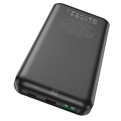 Ekstern batteri HOCO J102, 10000mAh, 20W, QC + PD, 1 x USB-A - 1 x USB-C, Svart