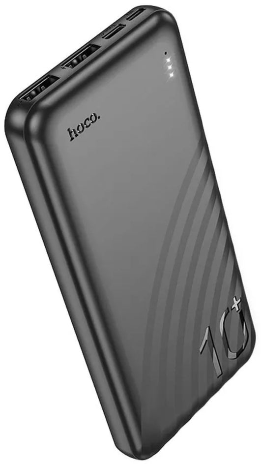 Ekstern batteri HOCO J123, 10000mAh, 10W, 2 x USB-A, Svart