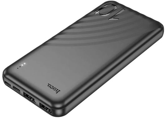 Ekstern batteri HOCO J123, 10000mAh, 10W, 2 x USB-A, Svart
