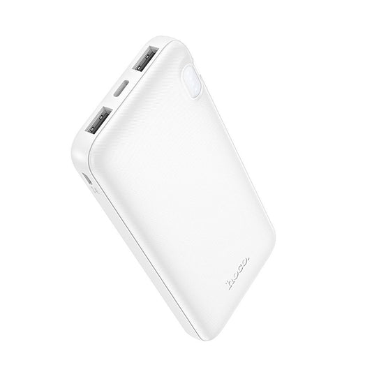 Ekstern batteri HOCO J128, 10000mAh, 10W, 2 x USB-A, Hvit