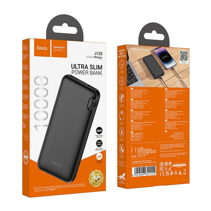 Ekstern batteri HOCO J128, 10000mAh, 10W, 2 x USB-A, Svart