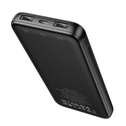 Ekstern batteri HOCO J128, 10000mAh, 10W, 2 x USB-A, Svart
