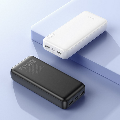 Ekstern batteri HOCO J128A, 20000mAh, 10W, 2 x USB-A, Svart, Reseglet