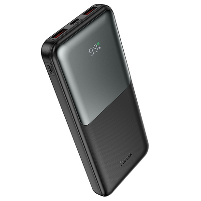 HOCO J136 powerbank, 10 000 mAh, 22,5 W, QC + PD, 1 x USB-C – 2 x USB-A, svart