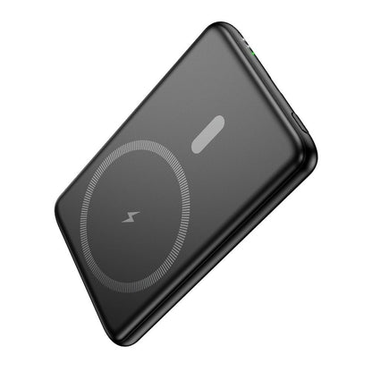 Trådløs Ekstern Batteri HOCO J140A, 5000mAh, 20W, PD + QI, 1 x USB-C, Svart