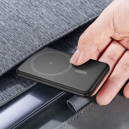 Trådløs Ekstern Batteri HOCO J140A, 5000mAh, 20W, PD + QI, 1 x USB-C, Svart