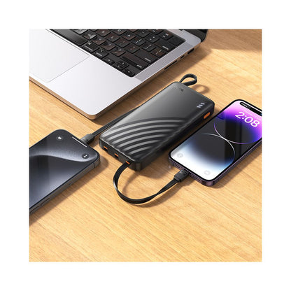 Ekstern batteri HOCO J146, 10000mAh, 10W, 1 x Lightning - 1 x microUSB - 1 x USB-A - 1 x USB-C, Svart