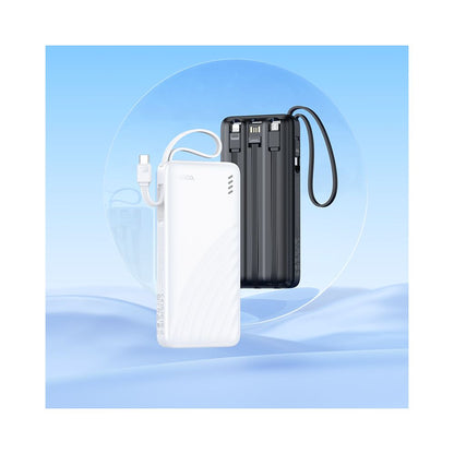 Ekstern batteri HOCO J146, 10000mAh, 10W, 1 x Lightning - 1 x microUSB - 1 x USB-A - 1 x USB-C, Svart