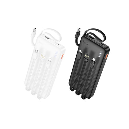 Ekstern batteri HOCO J146, 10000mAh, 10W, 1 x Lightning - 1 x microUSB - 1 x USB-A - 1 x USB-C, Svart