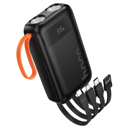 Ekstern batteri HOCO J151, 10000mAh, 10W, 1 x Lightning - 1 x microUSB - 1 x USB-A - 1 x USB-C, Svart