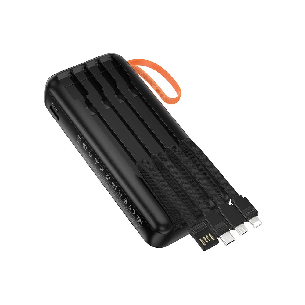 Ekstern batteri HOCO J151A, 20000mAh, 10W, 1 x Lightning - 1 x microUSB - 1 x USB-A - 1 x USB-C, Svart