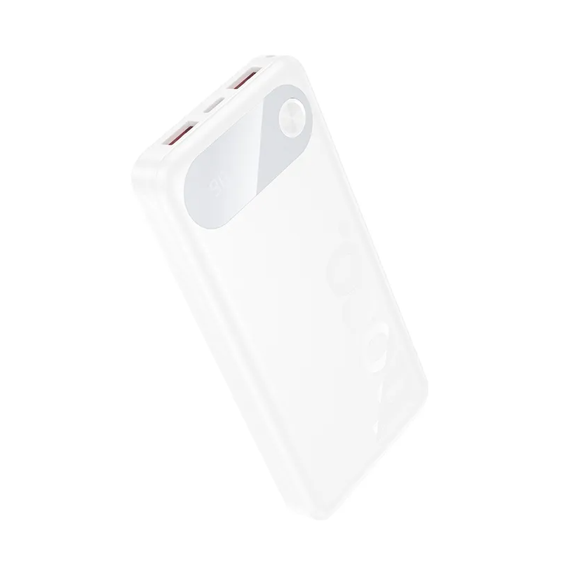 Ekstern batteri HOCO J154, 10000mAh, 22,5W, QC + PD, 1 x USB-C - 2 x USB-A, Hvit
