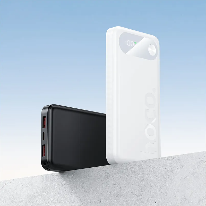 Ekstern batteri HOCO J154, 10000mAh, 22,5W, QC + PD, 1 x USB-C - 2 x USB-A, Hvit