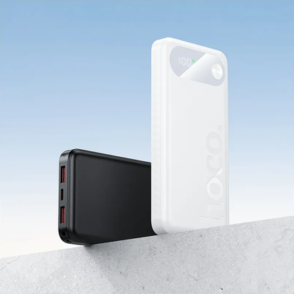 Ekstern batteri HOCO J154, 10000mAh, 22,5W, QC + PD, 1 x USB-C - 2 x USB-A, Hvit