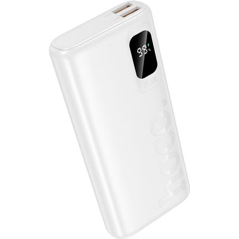 Ekstern batteri HOCO J158 Pro Runner, 10000mAh, 22,5W, QC + PD, 1 x USB-C - 2 x USB-A, Hvit