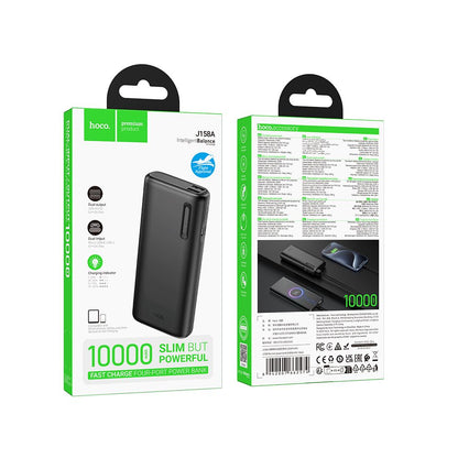 Ekstern batteri HOCO J158A, 10000mAh, 10W, 2 x USB-A, Svart