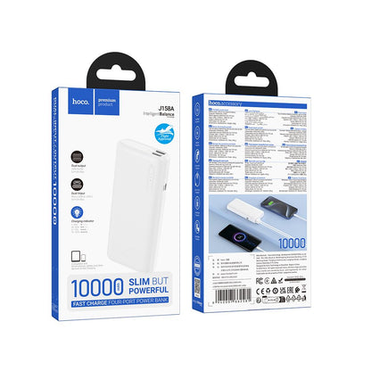 Ekstern batteri HOCO J158A, 10000mAh, 10W, 2 x USB-A, Hvit