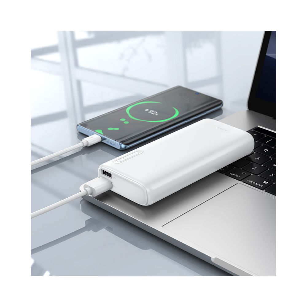 Ekstern batteri HOCO J158A, 10000mAh, 10W, 2 x USB-A, Hvit