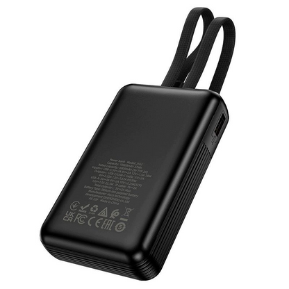 Ekstern batteri HOCO J162, 10000mAh, 22.5W, QC + PD, 1 x Lightning - 1 x USB-A - 2 x USB-C, Svart