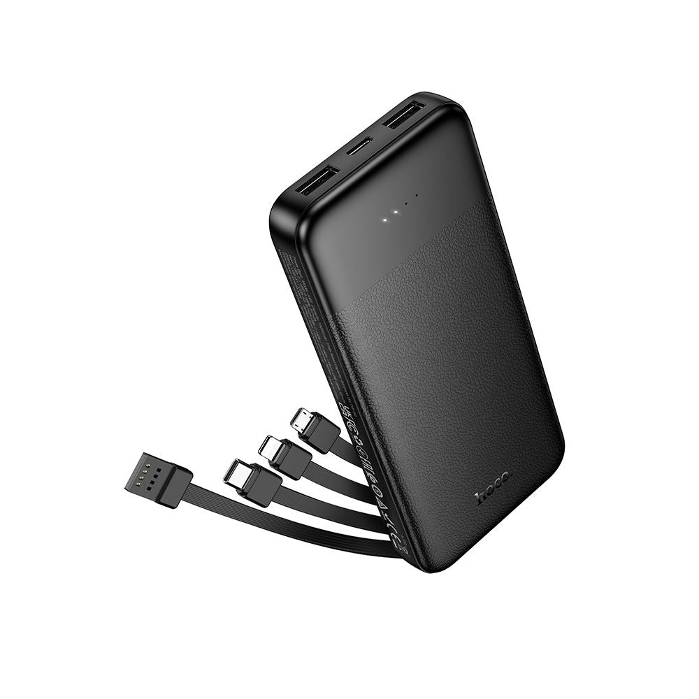 Ekstern batteri HOCO J163, 10000mAh, 10W, 1 x Lightning - 1 x microUSB - 2 x USB-A - 1 x USB-C, Svart