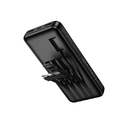 Ekstern batteri HOCO J163, 10000mAh, 10W, 1 x Lightning - 1 x microUSB - 2 x USB-A - 1 x USB-C, Svart