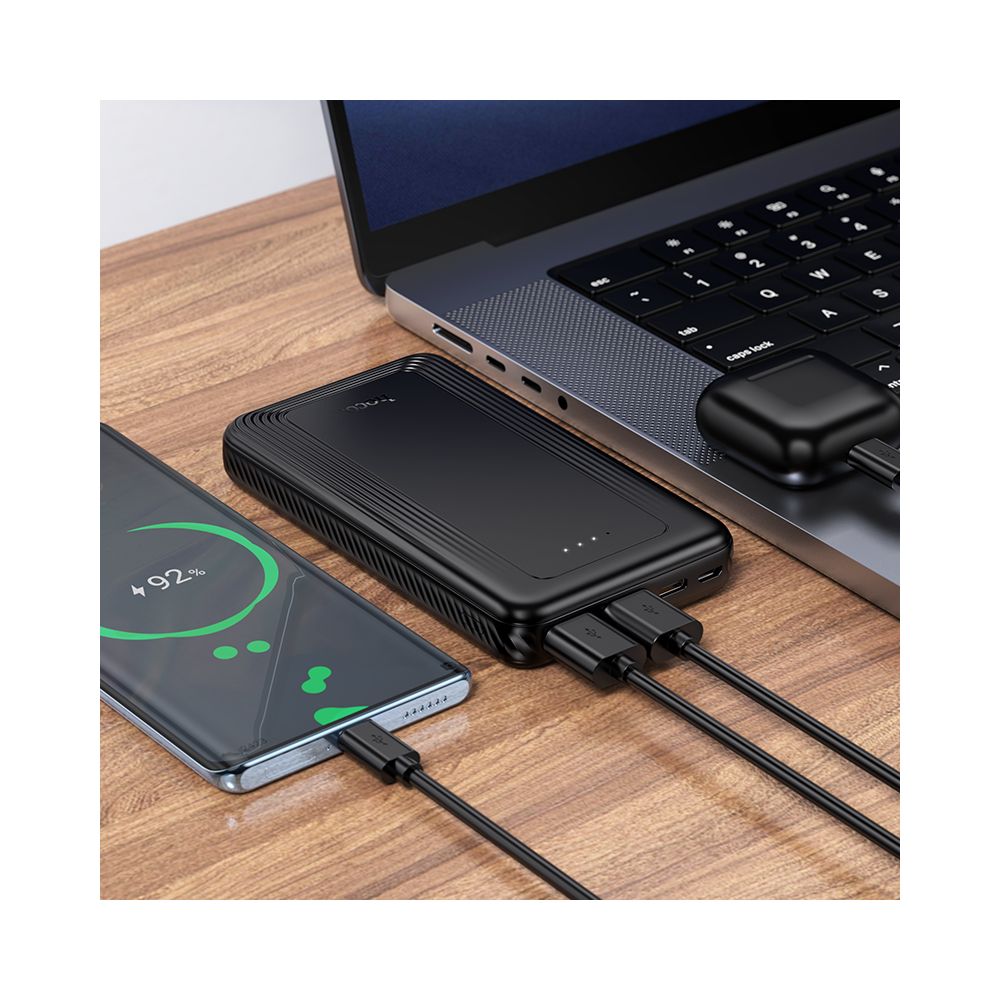 Ekstern batteri HOCO J165A, 10000mAh, 10W, 2 x USB-A, Svart