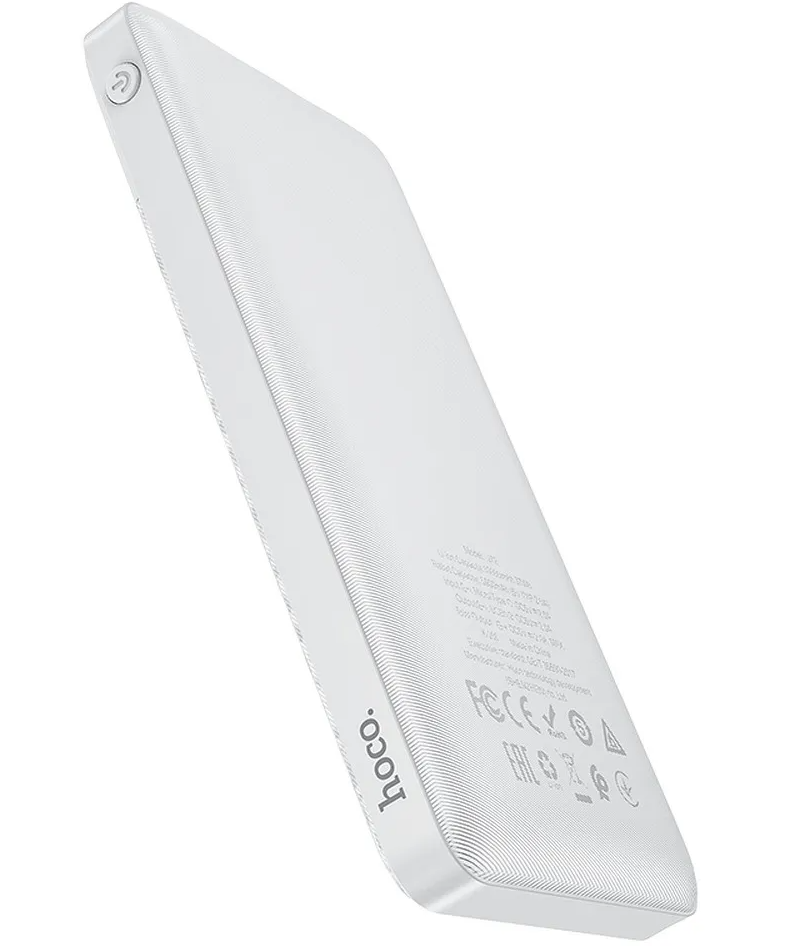 Ekstern Batteri HOCO J72, 10000mAh, 10W, 2 x USB-A, Hvit