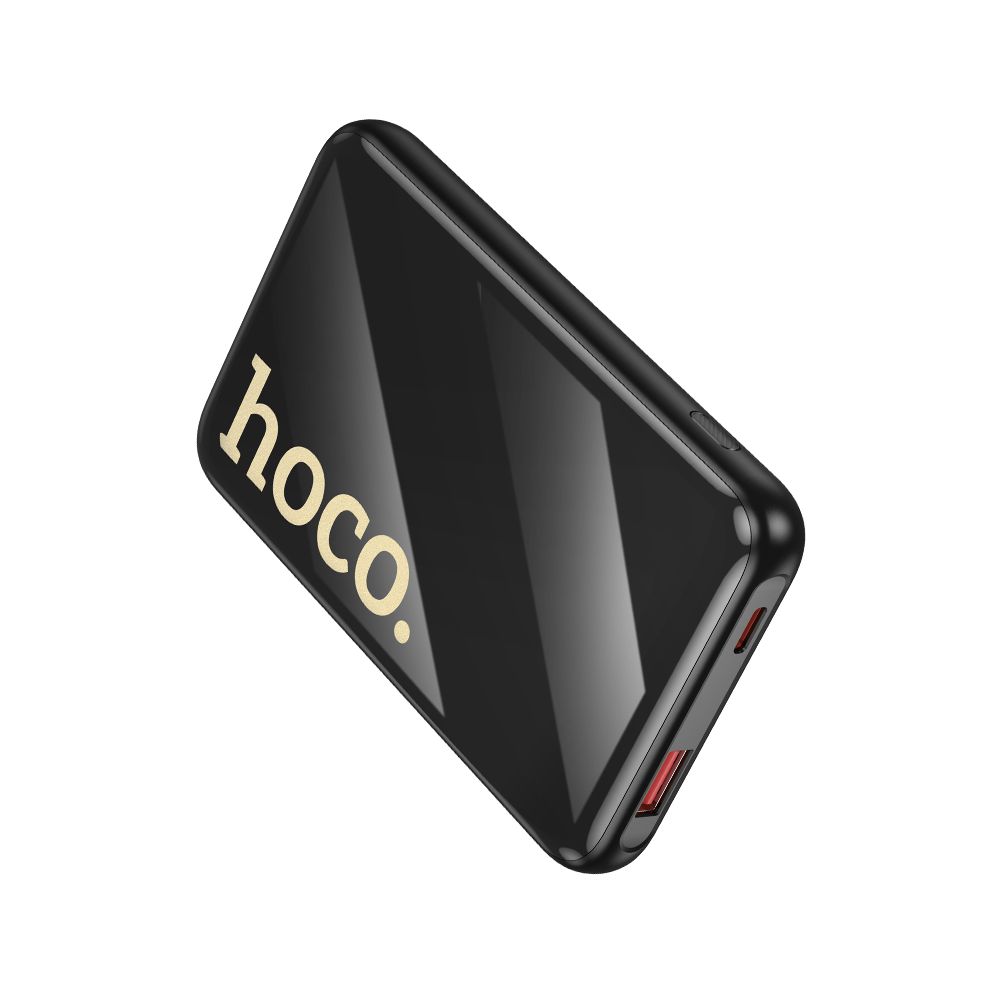 Ekstern batteri HOCO Q37, 10000mAh, 22,5W, QC + PD, 1 x Lightning - 1 x USB-A - 2 x USB-C, Svart