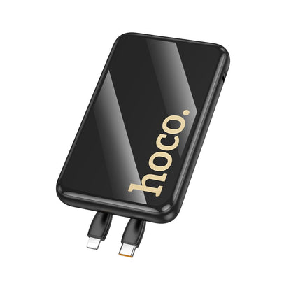 Ekstern batteri HOCO Q37, 10000mAh, 22,5W, QC + PD, 1 x Lightning - 1 x USB-A - 2 x USB-C, Svart