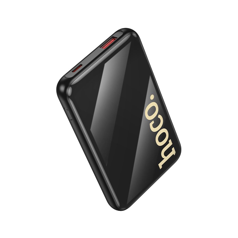 Ekstern batteri HOCO Q37, 10000mAh, 22,5W, QC + PD, 1 x Lightning - 1 x USB-A - 2 x USB-C, Svart