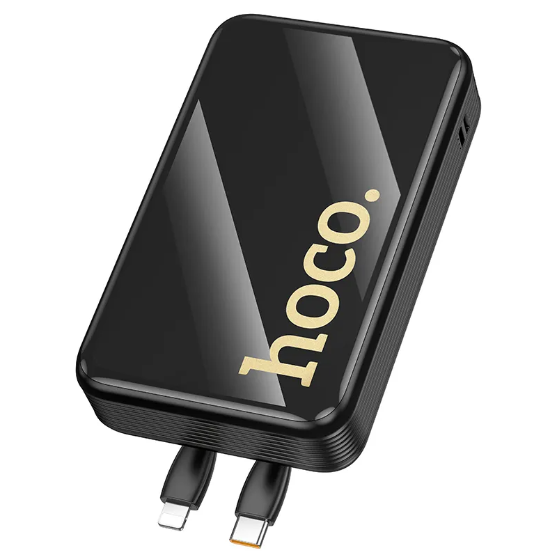 Ekstern batteri HOCO Q37A, 20000mAh, 22,5W, QC + PD, 1 x Lightning - 1 x USB-A - 2 x USB-C, svart