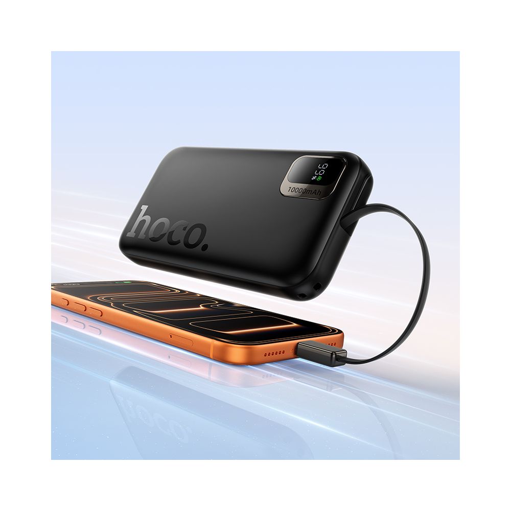 Ekstern batteri HOCO Q51, 10000mAh, 20W, PD, 2 x USB-C, Svart