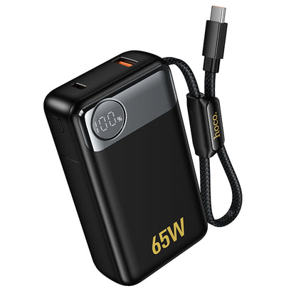 Ekstern batteri HOCO Q53, 12000mAh, 65W, QC + PD, 1 x USB-A - 2 x USB-C, Svart