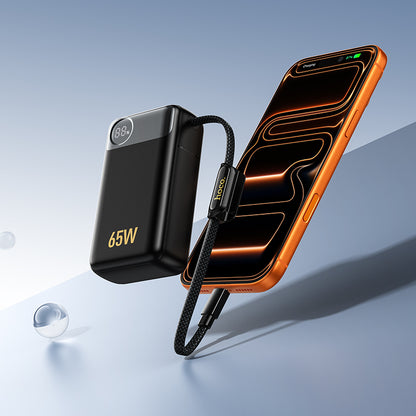 Ekstern batteri HOCO Q53, 12000mAh, 65W, QC + PD, 1 x USB-A - 2 x USB-C, Svart