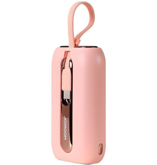 Ekstern batteri Joyroom Colorful Series JR-L012, 10000mAh, 22.5W, QC + PD, 1 x Lightning - 2 x USB-C, Rosa