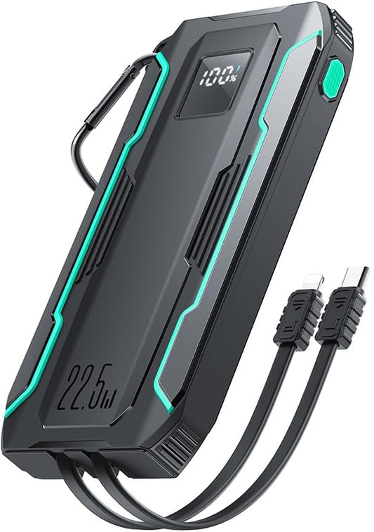 Ekstern batteri Joyroom JR-L017, 10000mAh, 22.5W, QC + PD, 1 x Lightning - 1 x USB-A - 2 x USB-C, Svart