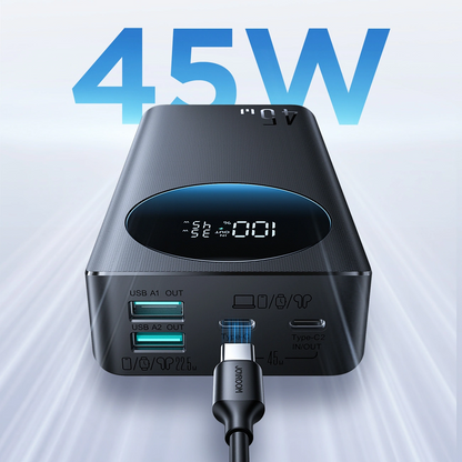 Ekstern batteri Joyroom JR-PBF02 Pro, 20000mAh, 45W, QC + PD, 2 x USB-A - 2 x USB-C, Svart