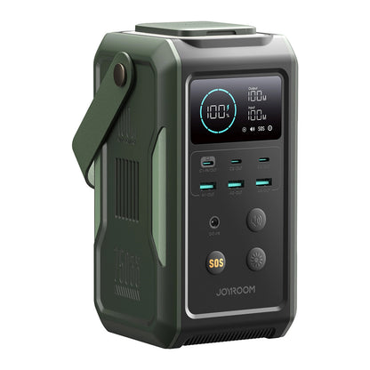 Ekstern batteri Joyroom JR-PBF10, 75000mAh, 100W, QC + PD, 3 x USB-A - 3 x USB-C, Grønn