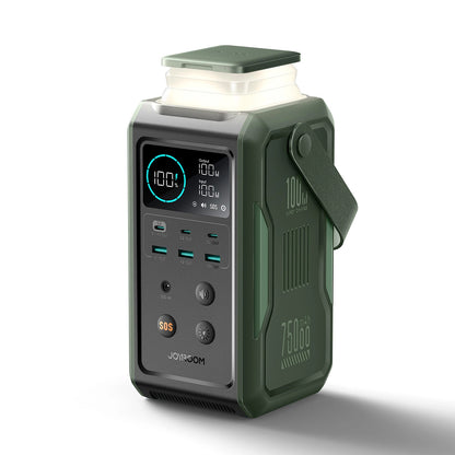 Ekstern batteri Joyroom JR-PBF10, 75000mAh, 100W, QC + PD, 3 x USB-A - 3 x USB-C, Grønn