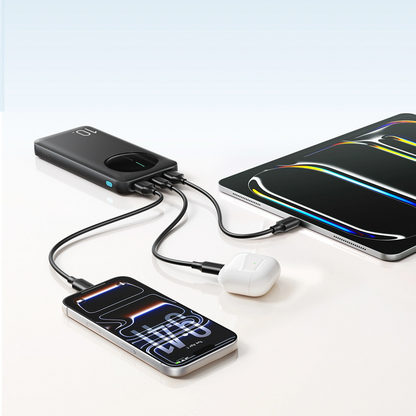 Ekstern batteri Joyroom JR-PBF12 Pro, 10000mAh, 22.5W, QC + PD, 1 x USB-C - 2 x USB-A, Svart