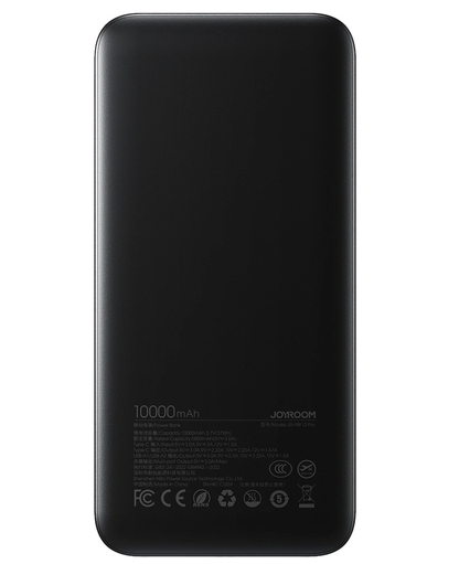 Ekstern batteri Joyroom JR-PBF12 Pro, 10000mAh, 22.5W, QC + PD, 1 x USB-C - 2 x USB-A, Svart